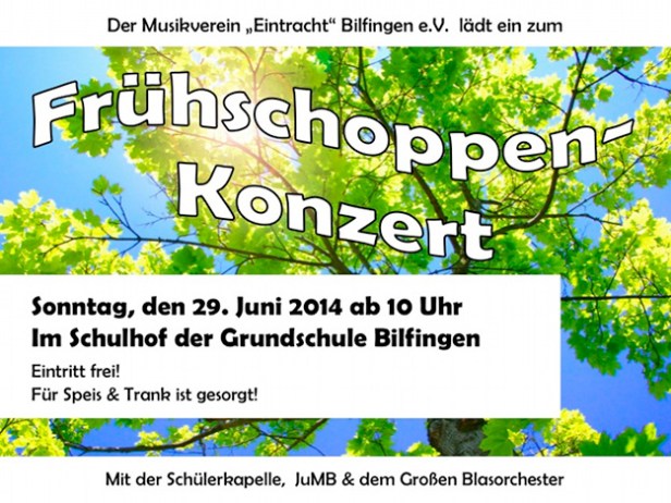 Frühsschoppen-Konzert im Hof der Grundschule BIlfingen