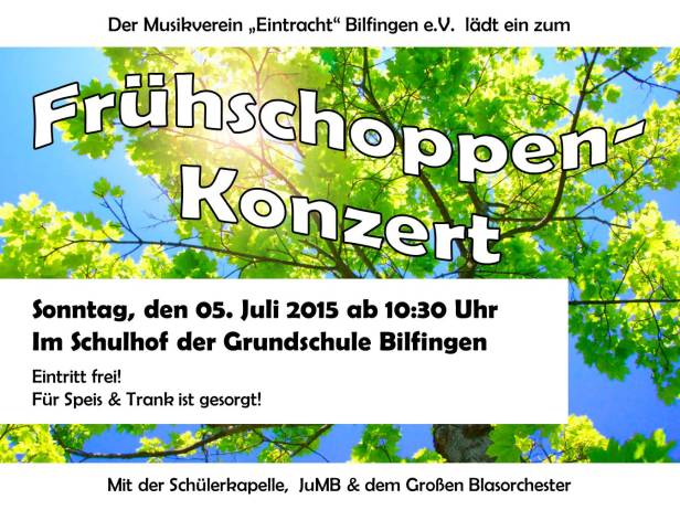 Frühsschoppen-Konzert im Hof der Grundschule BIlfingen