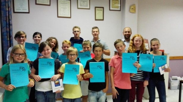 Juniorabzeichen 2015 beim Musikverein Bilfingen