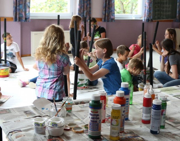 Kinderferienprogramm Musikverein Didgeridoo malen